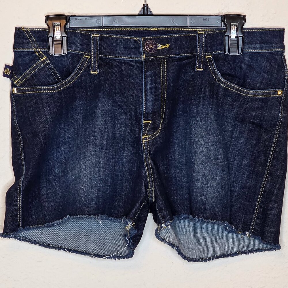 Rock & Republic Women's Cutoff Dark Denim Shorts, Size 10